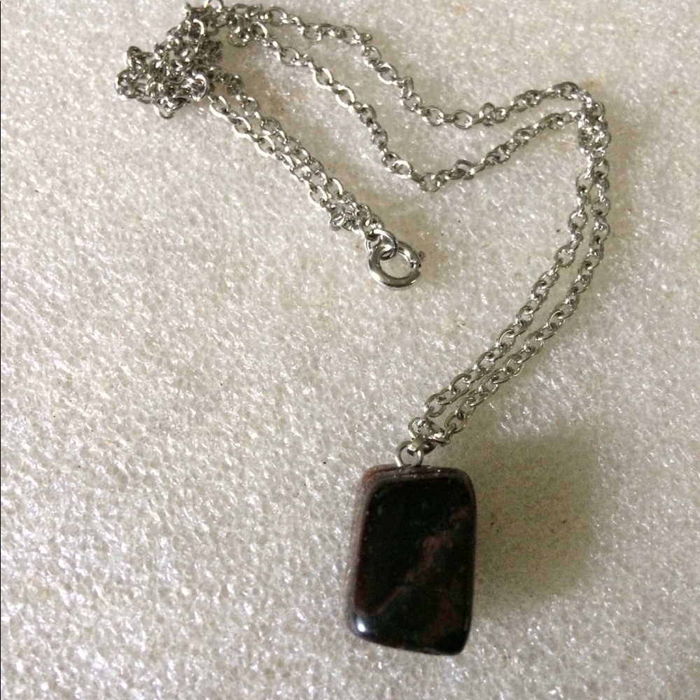 Vintage silver tiger eye necklace
